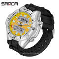 Sanda 3009 Military Relogio LED Watch Clock Alarm Water Proof 2021 Digital Analog Watches Men